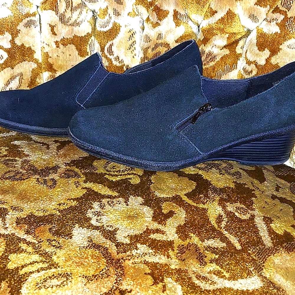 Croft & Barrow Black suede Shoes Sole (sense)ability sz 8